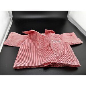 Happy Kids Vtg 1980s Doll Shirt Red White Striped Fits 16” Dolls Like CPK Coleco